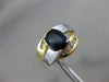 ESTATE 2.0CT DIAMOND & AAA SAPPHIRE 14KT WHITE & YELLOW GOLD 3D ENGAGEMENT RING