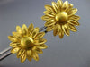 ANTIQUE 24K YELLOW GOLD 3D CLASSIC HANDCRAFTED FILIGREE FLOWER SUNBURST EARRINGS
