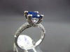 ESTATE WIDE 2.08CT DIAMOND & AAA SAPPHIRE 18K WHITE GOLD ENGAGEMENT RING AMAZING