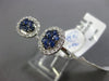 ESTATE .81CT DIAMOND & AAA SAPPHIRE 14KT WHITE GOLD 3D DOUBLE OVAL CLUSTER RING