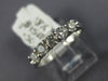 ESTATE .50CT DIAMOND 18KT WHITE GOLD 3D CLASSIC 5 STONE WEDDING ANNIVERSARY RING