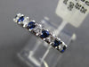 ESTATE .64CT DIAMOND & AAA SAPPHIRE 14K WHITE GOLD COMFORT FIT ANNIVERSARY RING