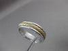 ESTATE 14KT WHITE & YELLOW GOLD HANDCRAFTED ROPE WEDDING BAND RING 5mm #23225