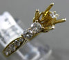 ESTATE .58CT DIAMOND 14K YELLOW GOLD 3D OPEN FILIGREE SEMI MOUNT ENGAGEMENT RING