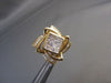 ESTATE LARGE 3.60CT DIAMOND 14KT YELLOW GOLD SQUARE FLOWER CLIP ON EARRINGS