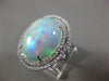 EXTRA LARGE 11.41CT DIAMOND & AAA AUSTRALIAN OPAL 14KT WHITE GOLD OVAL HALO RING