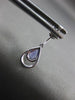 ESTATE .60CT DIAMOND & AAA TANZANITE 14KT WHITE GOLD TEAR DROP HANGING EARRINGS