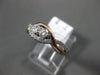 ESTATE .35CT DIAMOND 14K WHITE & ROSE GOLD 3D 2 STONE INFINITY LOVE PROMISE RING