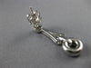 ESTATE .35CT DIAMOND 14KT WHITE GOLD 3D CLASSIC CIRCULAR HANGING EARRINGS #15178