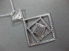 ESTATE LARGE 1.39CT DIAMOND 18KT WHITE GOLD 3D MULTI SQUARE FLOATING FUN PENDANT