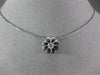 ESTATE .17CT DIAMOND 18KT WHITE GOLD 3D CLASSIC FLOWER SOLITAIRE PENDANT #23001