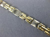 ESTATE 14KT WHITE & YELLOW GOLD 3D OVAL & SQUARE LINK LOVE BRACELET #23327