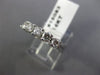 ESTATE .74CT DIAMOND 14KT WHITE GOLD 3D 5 STONE WEDDING ANNIVERSARY RING #15083