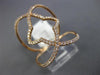 ESTATE WIDE .29CT DIAMOND 18KT ROSE GOLD 3D OPEN STAR FLOWER INFINITY LOVE RING