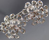 ESTATE EXTRA LARGE 1.36CT DIAMOND 14KT WHITE GOLD 3D FLOWER LOVE EARRINGS #19476