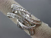 ESTATE MASSIVE 1.92CT DIAMOND 18KT WHITE GOLD 3D CRISS CROSS LOVE KNOT FUN RING