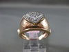 ANTIQUE WIDE .20CT DIAMOND 14KT WHITE & ROSE GOLD HEART ITALIAN ETOILE FUN RING