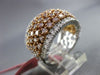 ESTATE EXTRA WIDE 2.19CT DIAMOND 18KT WHITE & ROSE GOLD WEDDING ANNIVERSARY RING