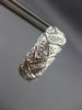 ESTATE .35CT ROUND DIAMOND 14KT WHITE GOLD FILIGREE HUGGIE HOOP EARRINGS #21690