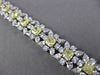 ESTATE LARGE & WIDE 19.0CT MULTI COLOR DIAMOND 18K TWO TONE GOLD TENNIS BRACELET