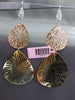 ESTATE LARGE .60CT DIAMOND 14KT WHITE YELLOW & ROSE GOLD SUNBURST PAVE EARRINGS