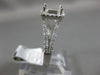 ESTATE .56CT DIAMOND 14KT WHITE GOLD 3D SQUARE HALO SEMI MOUNT ENGAGEMENT RING