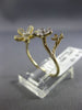 ESTATE .12CT DIAMOND 14KT YELLOW GOLD 3D CLASSIC MULTI FLOWER MILGRAIN FUN RING