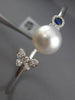 ESTATE .52CT DIAMOND AAA SAPPHIRE & SOUTH SEA PEARL 18KT WHITE GOLD 3D BRACELET