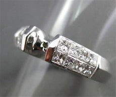 ESTATE 1.18CT DIAMOND 14KT W  PRINCESS INVISIBLE SEMI MOUNT ENGAGEMENT RING #430