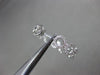 ESTATE .90CT DIAMOND 14KT WHITE GOLD CIRCULAR INSIDE OUT HOOP HANGING EARRINGS
