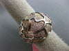 ESTATE MASSIVE 1.41CT DIAMOND 18KT WHITE & ROSE GOLD 3D PEBBLED LOOK PAVE RING