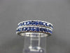 ESTATE 2.10CT AAA SAPPHIRE 14KT WHITE GOLD DOUBLE ETERNITY RING 6mm #23709