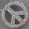 ESTATE .80CT DIAMOND 18KT WHITE GOLD 3D OPEN PEACE CIRCULAR FLOATING FUN PENDANT