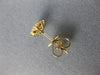 ESTATE .43CT DIAMOND 18KT YELLOW GOLD 3D CLASSIC CLUSTER FLOWER STUD EARRINGS