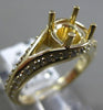 ESTATE .45CT DIAMOND 14K YELLOW GOLD FOUR PRONG ROUND SEMI MOUNT ENGAGEMENT RING