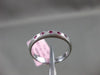 ESTATE .10CT AAA RUBY 14KT WHITE GOLD 5 STONE ETOILE WEDDING ANNIVERSARY RING