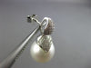 ESTATE LARGE .50CT DIAMOND & AAA SOUTH SEA PEARL 14K WHITE GOLD HANGING EARRINGS