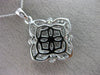 ESTATE .75CT DIAMOND 14KT WHITE GOLD FLOWER MULTI HEART SQUARE FILIGREE PENDANT