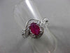 ESTATE WIDE 1.42CT DIAMOND & RUBY 14K WHITE GOLD INFINITY ENGAGEMENT RING #19590