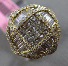 ESTATE 1.02CT MULTI CUT DIAMOND 18KT WHITE & YELLOW GOLD WOVEN CLUSTER FUN RING