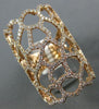 MASSIVE 1.75CT DIAMOND 14KT ROSE GOLD MULTI SHAPE FILIGREE RECTANGULAR WEB RING