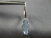 ESTATE 1.41CT DIAMOND & AAA BLUE TOPAZ 14K WHITE GOLD TRAPEZOID HANGING EARRINGS
