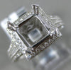 ESTATE LARGE 1.41CT DIAMOND 14KT WHITE GOLD PRINCESS SEMI MOUNT ENGAGEMENT RING