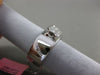 ESTATE WIDE .32CT PRINCESS DIAMOND 18K WHITE GOLD INVISIBLE FRIENDSHIP LOVE RING