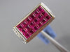 2.22CT DIAMOND & AAA PINK RUBY 18KT WHITE GOLD 3D RECTANGULAR INVISIBLE FUN RING