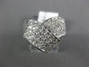 ESTATE WIDE 1.0CT DIAMOND 14KT WHITE GOLD 3D MULTI ROW V SHAPE ANNIVERSARY RING
