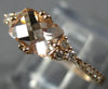 ESTATE 1.08CT DIAMOND & AAA MORGANITE 14KT ROSE GOLD SEMI ETERNITY CLUSTER RING