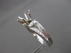 ANTIQUE .55CT DIAMOND 18KT WHITE GOLD FILIGREE SEMI MOUNT ENGAGEMENT RING #16176