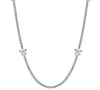 LARGE 9.28CT DIAMOND 18KT WHITE GOLD 3D ROUND & BAGUETTE MULTI FLOWER NECKLACE