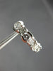ESTATE 1.35CT ROUND & PRINCESS DIAMOND 14KT WHITE GOLD 3D ANNIVERSARY RING #1849